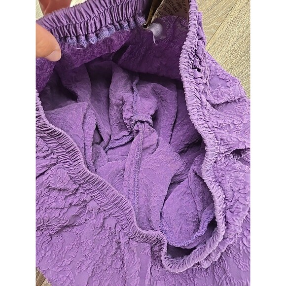 URU Kristine St. Rrik Silk Pants Womens One Size Purple Elastic Waist Pull On - Picture 8 of 10